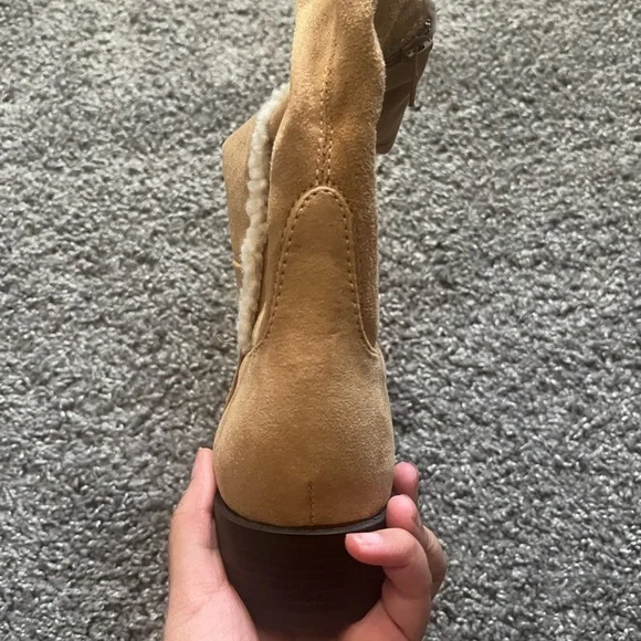 Tan Suede Knee-High Boots - Picture 5 of 12